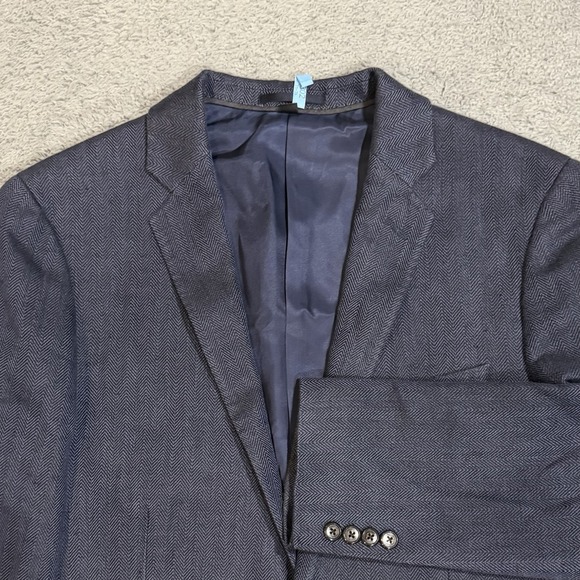 J Crew Ludlow Jules Tournier Blazer 40L Linen Herringbone Sport Coat Suit Jacket